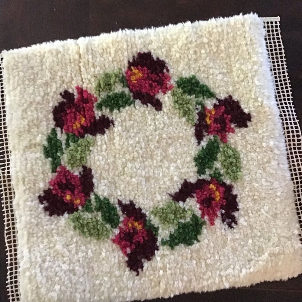 Christmas  Decor Latch Hook Pillow Front
